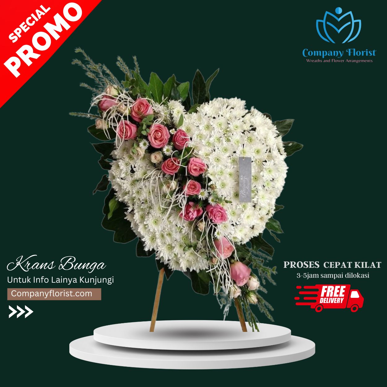 Standing Flower Love Custom Nama